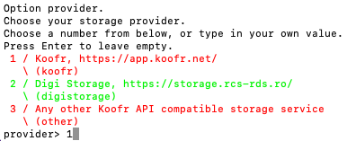List of storage providers that support Koofr API - rclone .png