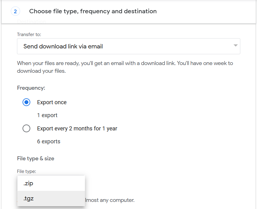 Export your data with Google Takeout.