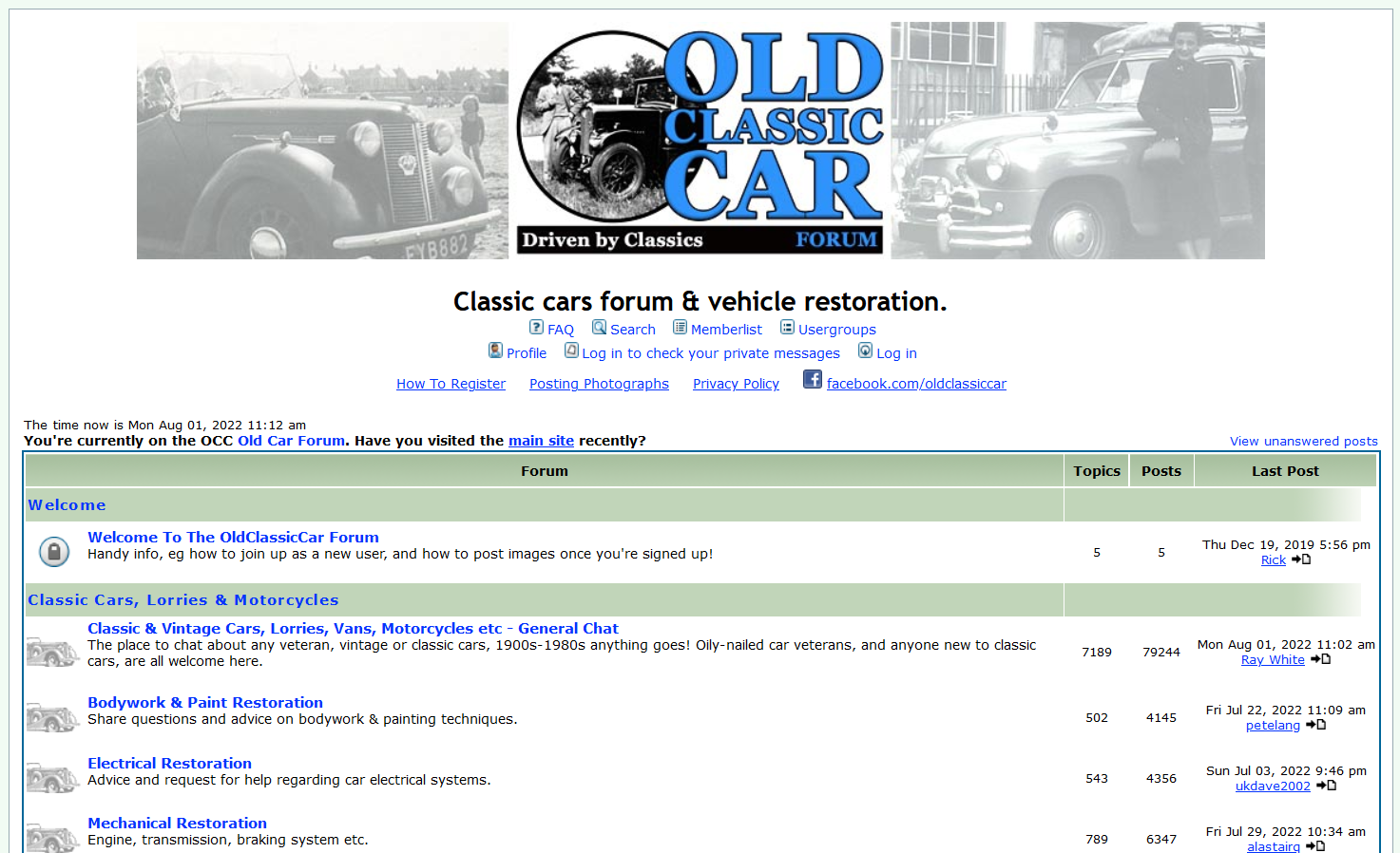 Screenshot of a modern web forum.