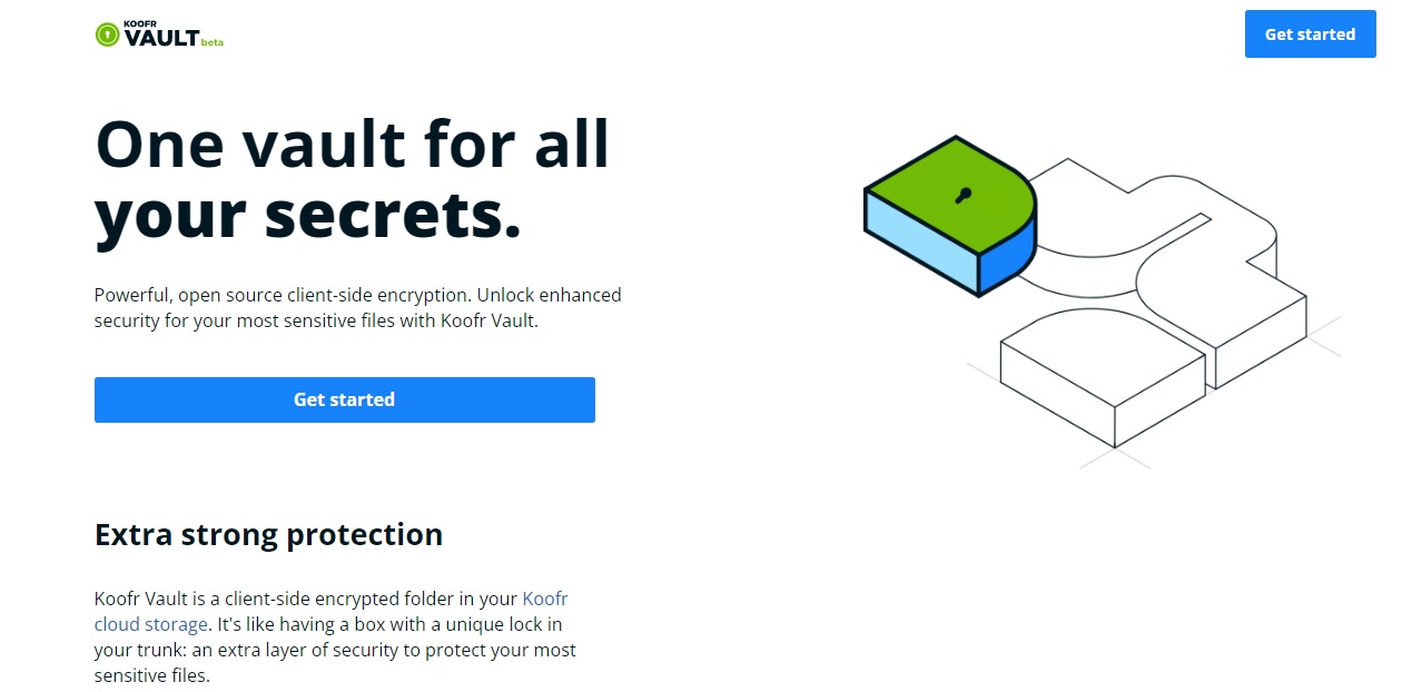 Koofr Vault is an open source client-side encrypted folder.