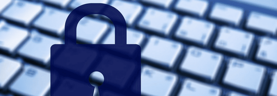 A lock and a computer