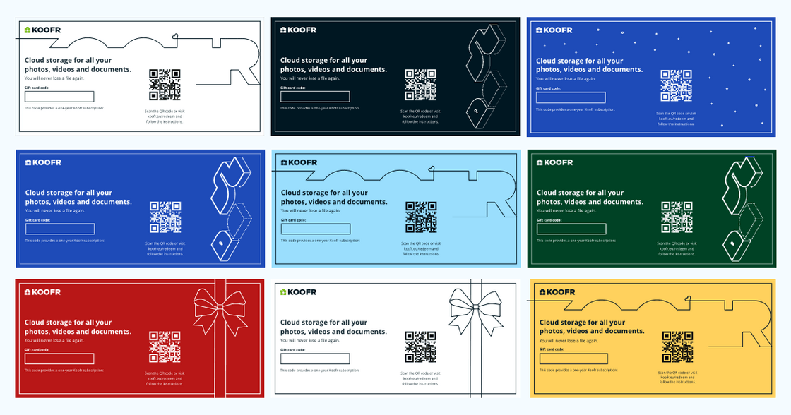 Giftcard designs Koofr