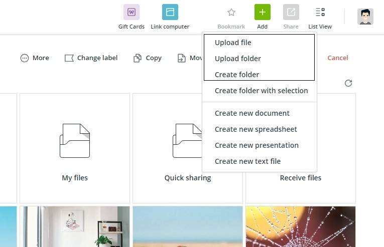 Koofr web app beginners guide adding files to your koofr account