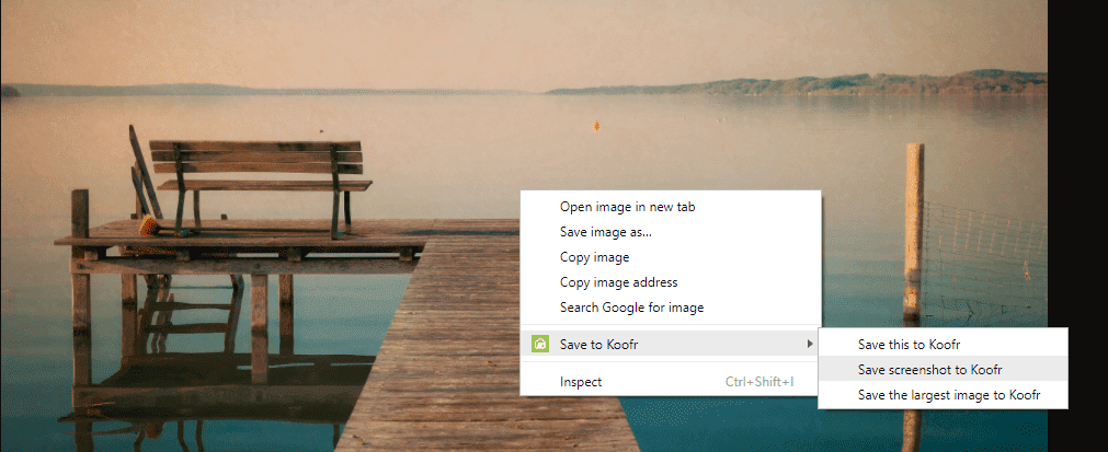 Save to Koofr extension in browser