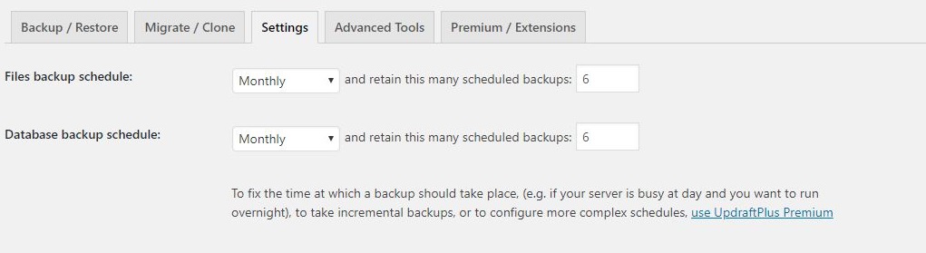 Set a schedule for your backups in the UpdraftPlus plugin settings.