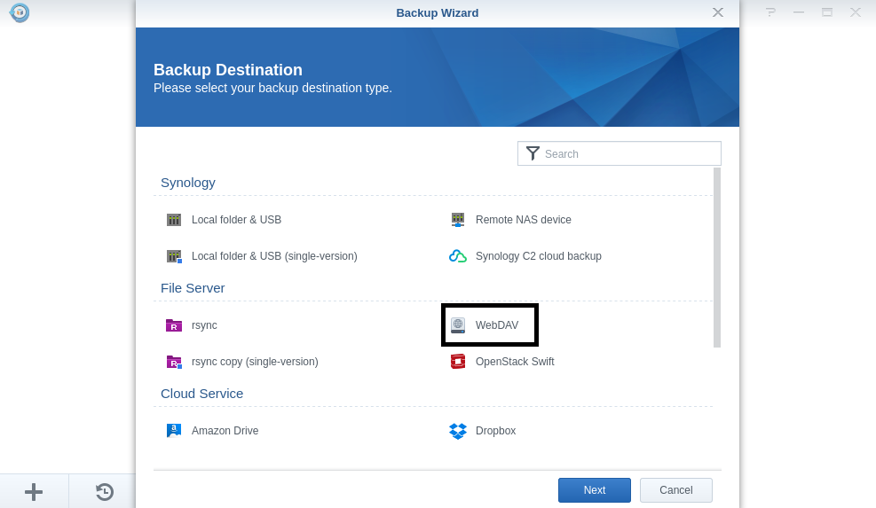 webdav server synology