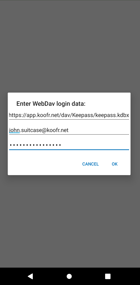 keepass2android safe