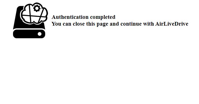 After completing the authentication, you can close the browser page.