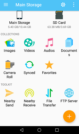 FE File Explorer app on Android