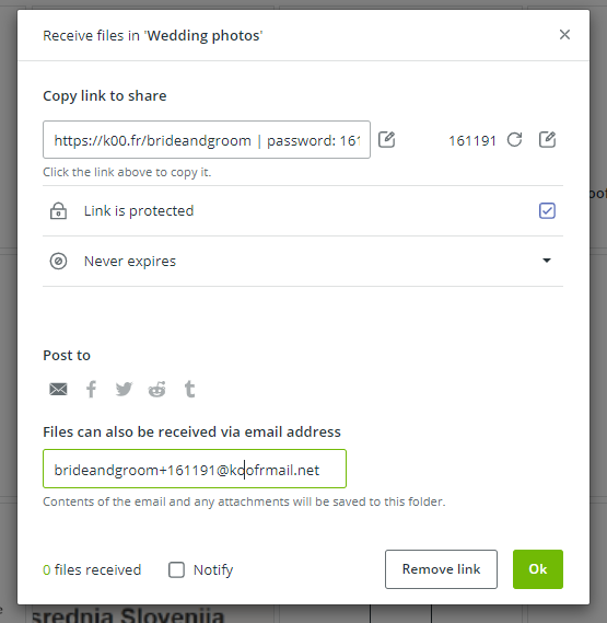 Receive wedding photos via email - Koofr blog