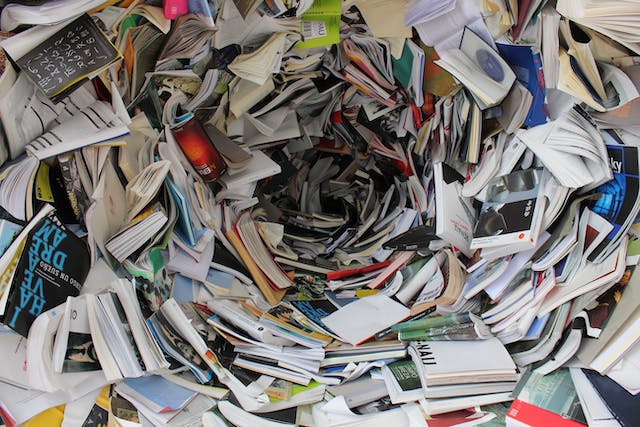 books, paper - digital clutter