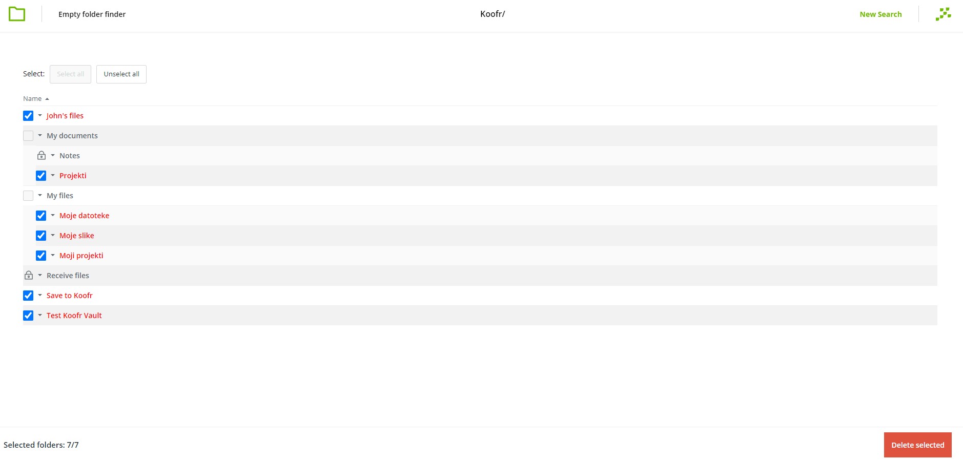 empty folders list koofr.jpg
