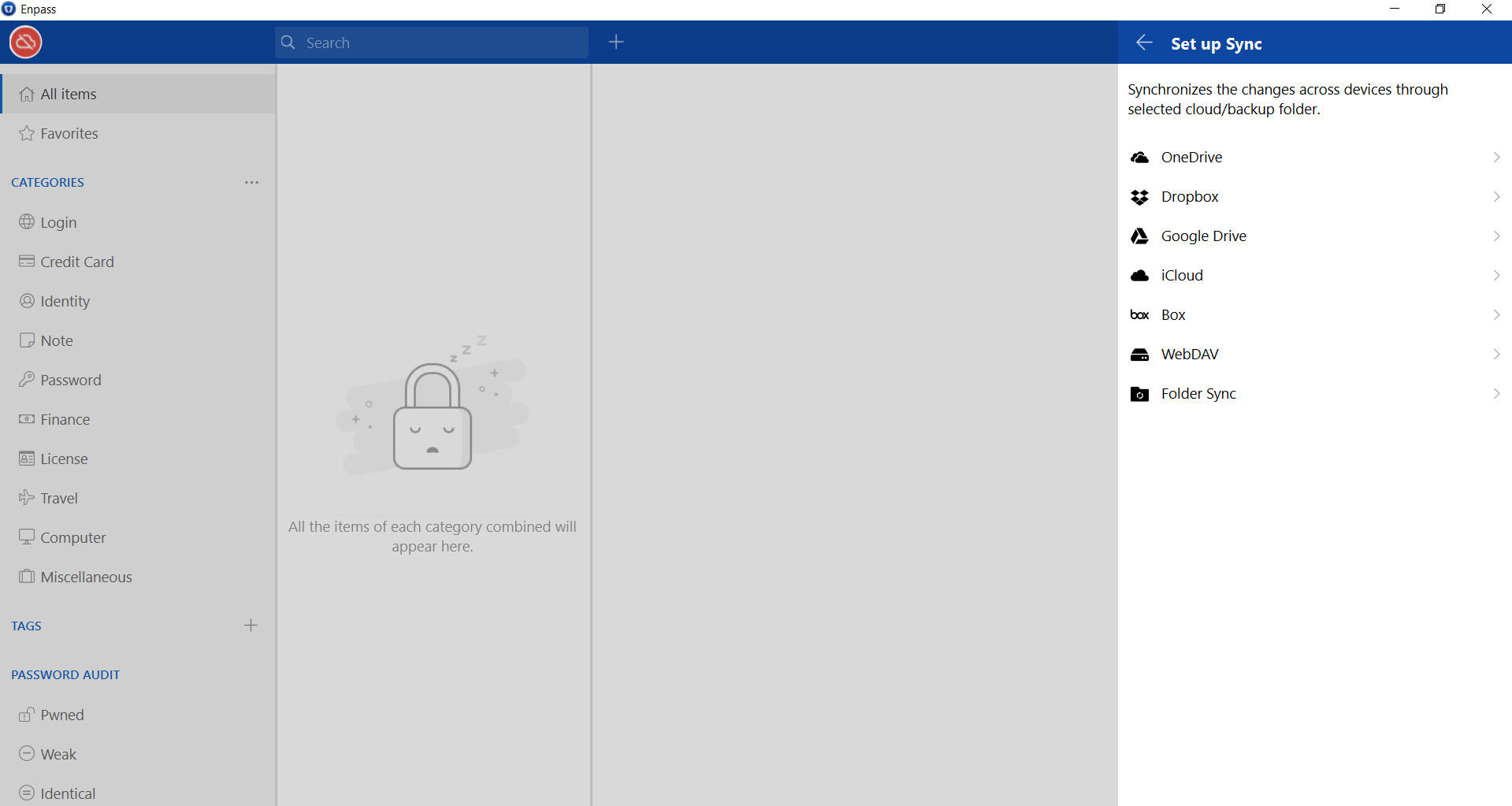 syncing a sub valut enpass