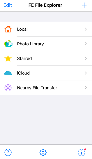 FE File Explorer on iOS