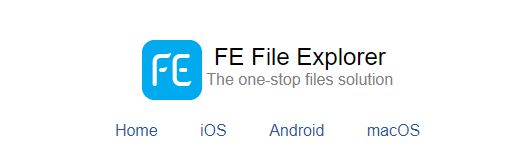 FE File Explorer webpage