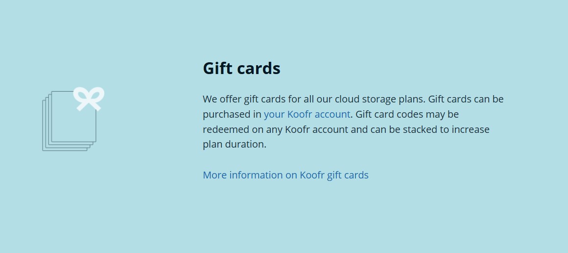 gift cards koofr