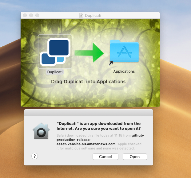 install_duplicati_to_mac_github_warning.png