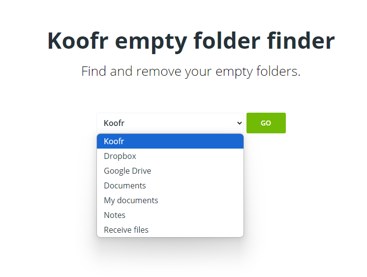 koofr empty folder finder dropdown.png