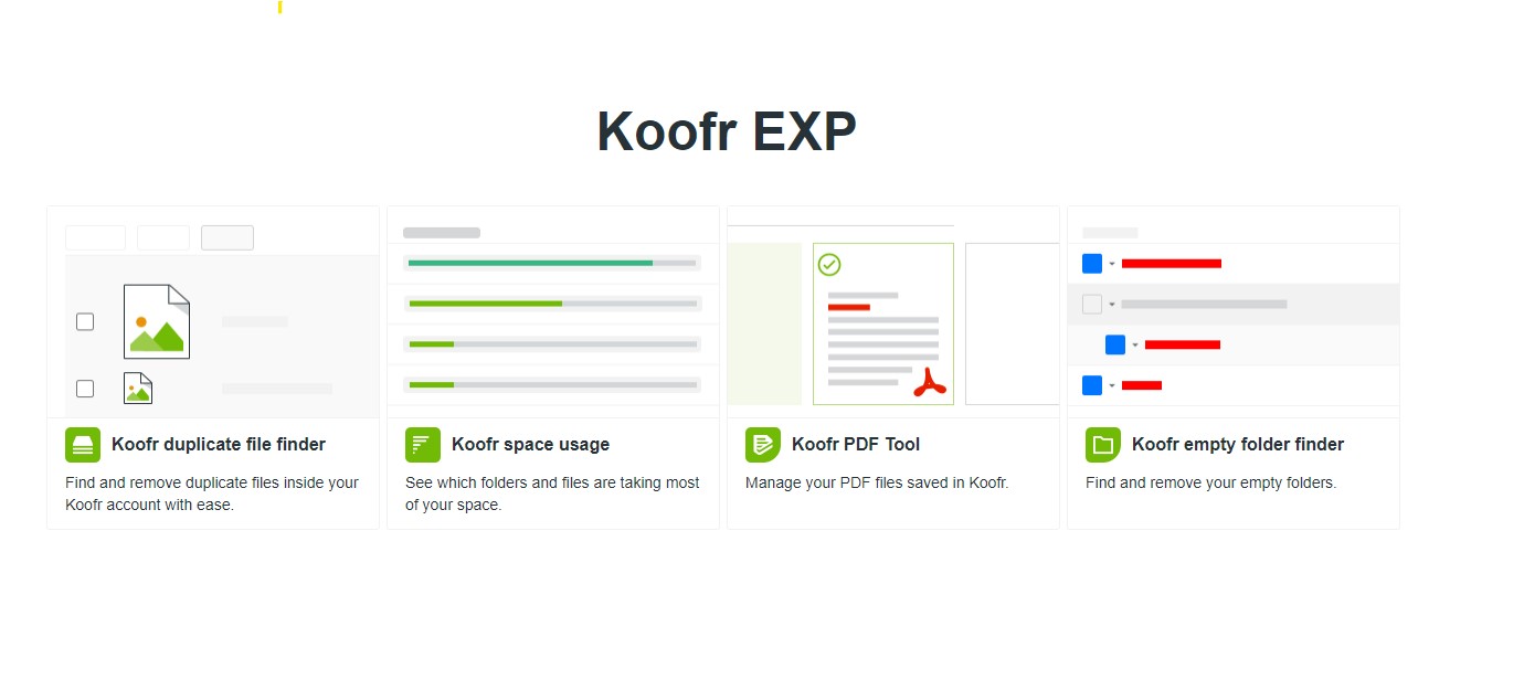 Koofr EXP updated features