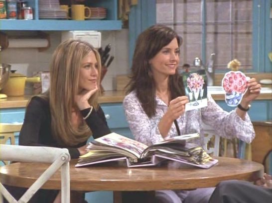 Monica Geller and her infamous wedding folder.