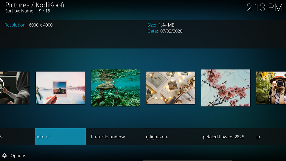 Your photo gallery in Kodi