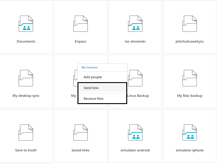 Access sharing options through the right-click context menu after clicking on the file you want to share.