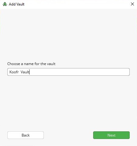 Name your Cryptomator-encrypted vault.