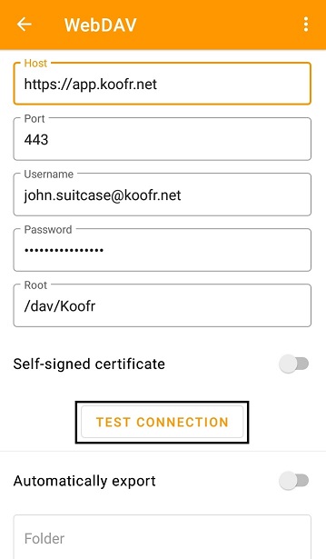 Generate an app-specific password in your Koofr account and enter it in the Genius Scan+ app.