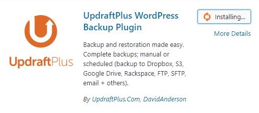 UpdraftPlus is a backup and restoration plugin for WordPress.