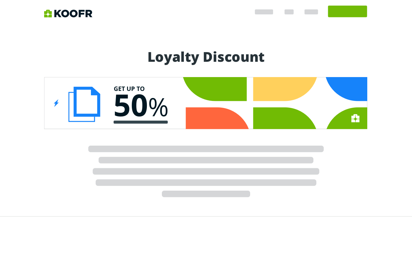 Loyalty Discount Koofr